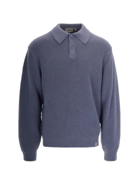 Carhartt WIP Miles long-sleeved polo shirt Blue I036858