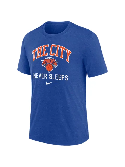 Nike graphic-print heather T-shirt Blue NIKE002