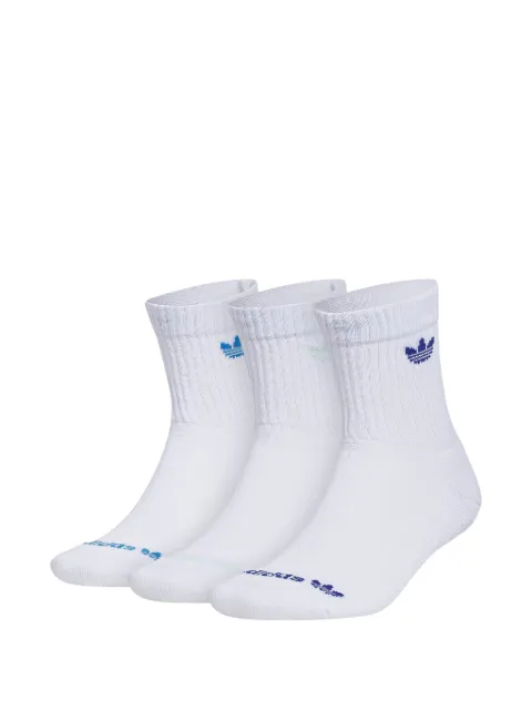 adidas Trefoil ribbed-knit socks White IV3068C