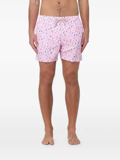 MC2 Saint Barth graphic-print swim shorts Pink LIG000308435L