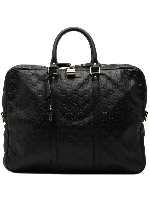 Gucci Pre-Owned 2000-2015 Guccissima business bag Black ZF61E0WLT8SXXPQL