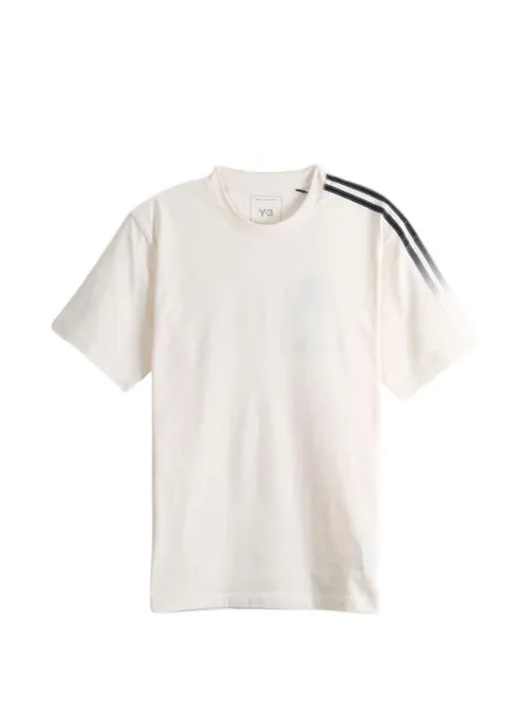 Y-3 logo-print striped T-shirt White KU2251