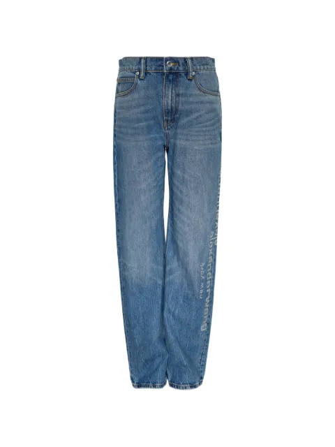 Alexander Wang crystal mirror logo Ez jeans Blue 4DC326420000473