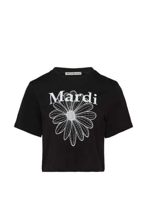 Mardi Mercredi Flowermardi cropped T-shirt Black 26SSMFK61JSS049BKWH00BLACK
