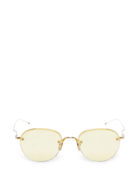 Thom Browne Eyewear semi-rimless oval-frame sunglasses Gold UES959AG0001
