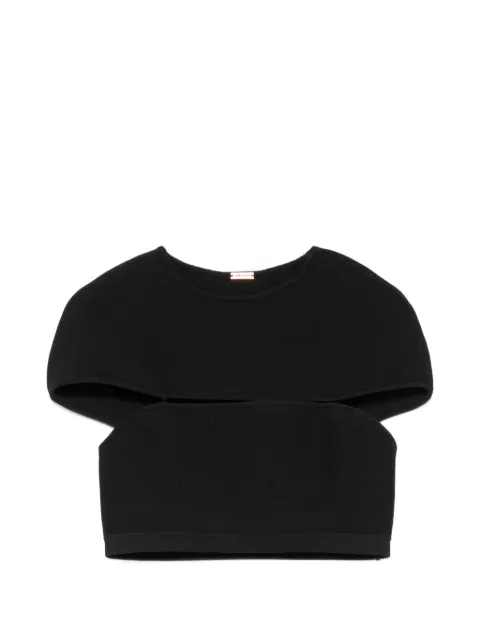Cult Gaia Brett cut-out cropped top Black SWTTP38033YV2418
