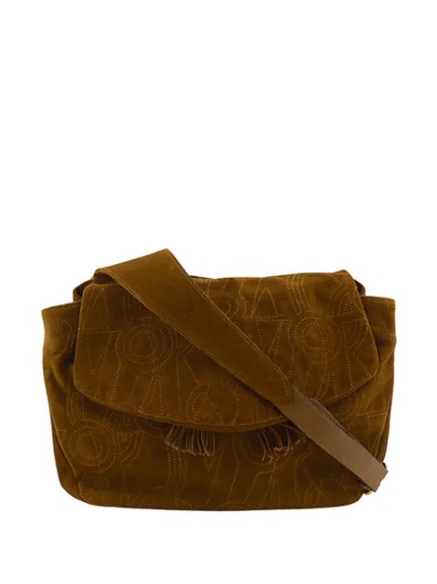 Ferragamo Pre-Owned 1990-2000 Stitched Suede Tassel crossbody bag Brown MB5D77I3G376UV5B