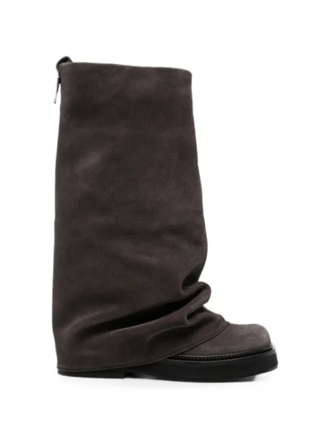 The Attico slouchy suede boots Grey 246WSH00798LBT007AA