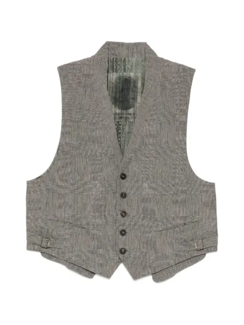 Ziggy Chen checked waistcoat Grey 0M26201010