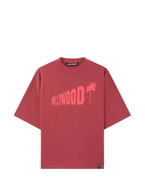 Palm Angels Sunset Blvd Palm loose T-shirt Red PAMAA03W26JR072725