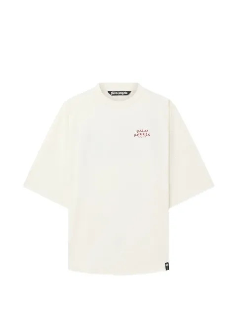 Palm Angels logo-print T-shirt White PAMAA05W26JR030325
