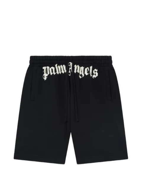 Palm Angels logo-print drawstring shorts Black PAMCV01F26FL011003