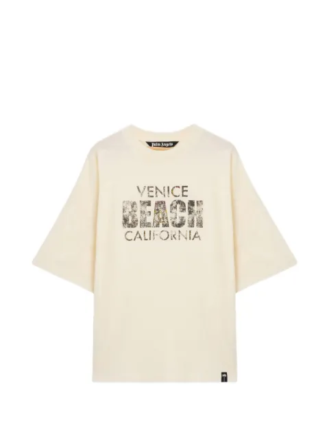 Palm Angels Cali Vibes loose tee Neutrals PAMAA03F26JR050384