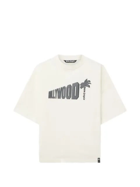 Palm Angels Sunset Blvd graphic-print T-shirt Neutrals PAMAA03W26JR070310