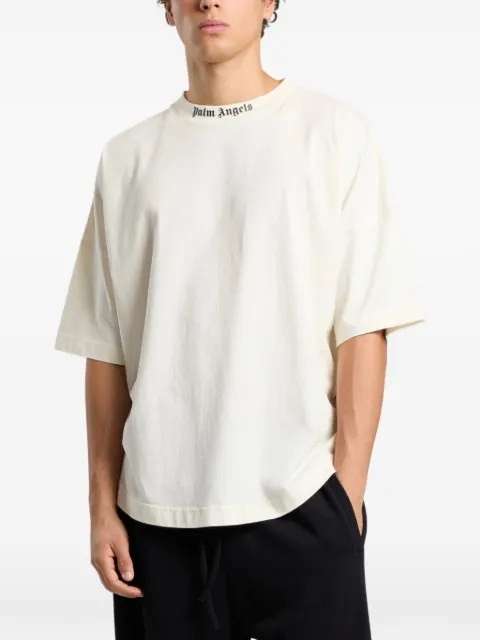 Palm Angels Classic logo over T-shirt Neutrals PAMAA05F26JR020310
