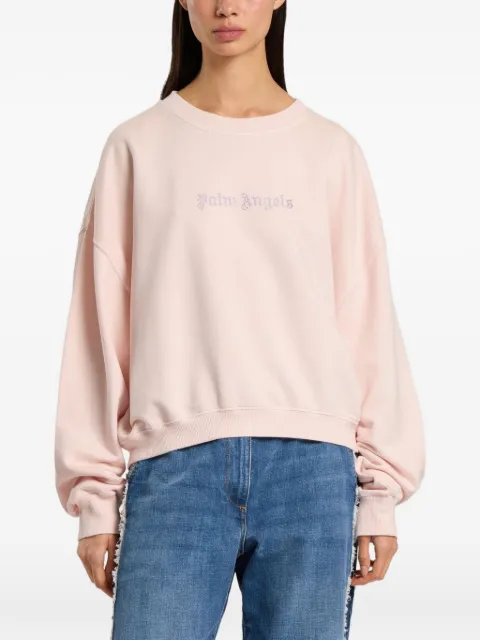 Palm Angels stud-logo crew-neck sweatshirt Pink PAWBA03F26FL033B03