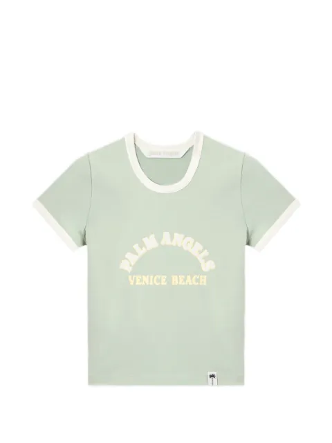 Palm Angels Cali vibes slim T-Shirt Green PAWAA04F26JR035319