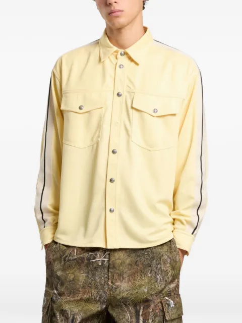 Palm Angels Logo 90' side-stripe shirt Yellow PAMBN02F26FB011910