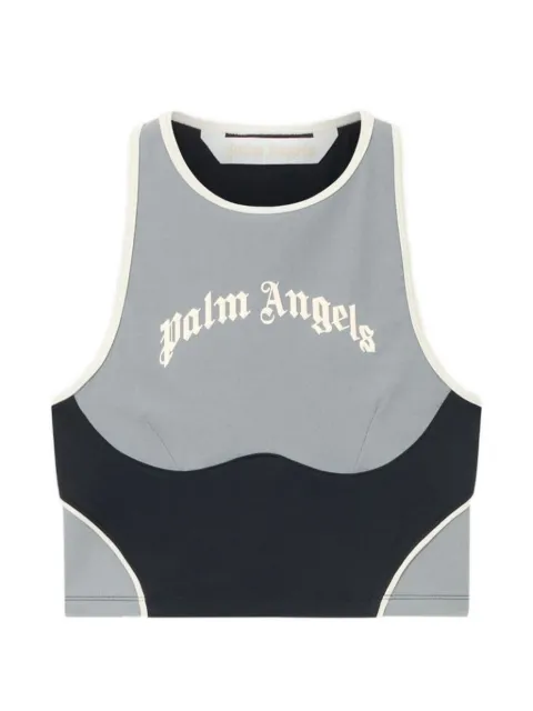Palm Angels Curved logo Cb track top Grey PAWVO03F26FB011009