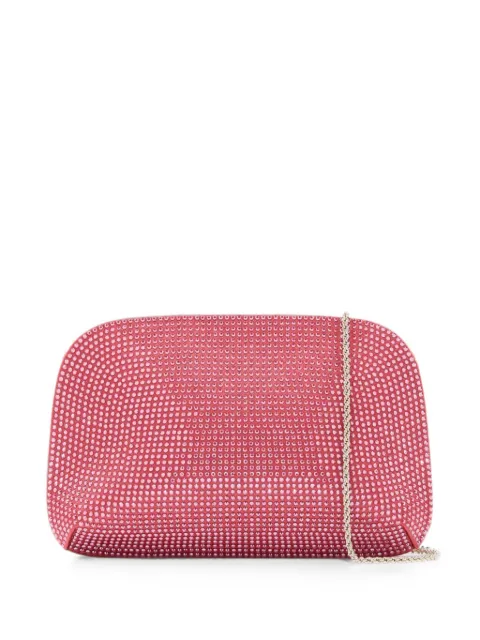 Giorgio Armani crystal-embellished satin clutch bag Pink GW003118AF17674