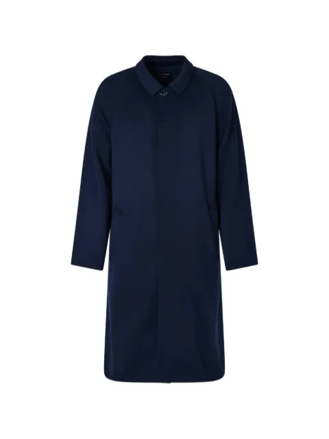 Giorgio Armani concealed-fastening raglan-sleeve coat Blue GM003193TE20243
