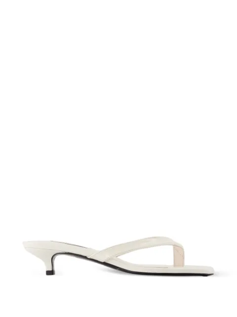 TOTEME square-toe leather sandals Neutrals 262WAS1010LE0046059