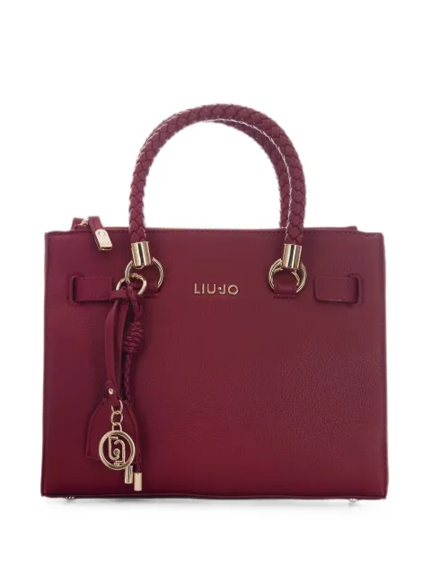 LIU JO small logo-charm satchel bag Red AF6069E1019