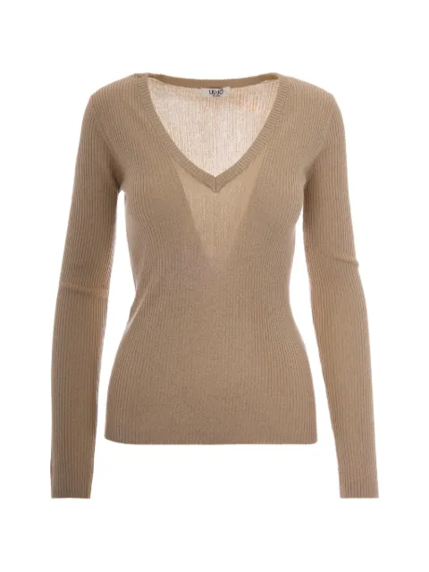 LIU JO lamé sweater Neutrals WF6416MS46J