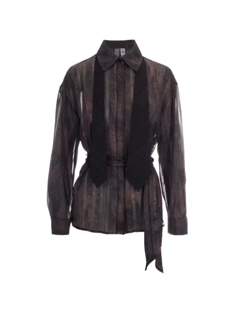 LIU JO paisley-print shirt Brown UF6125T3260