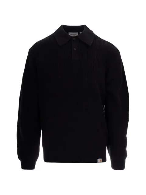 Carhartt WIP Miles long-sleeved polo shirt Black I03685889XX