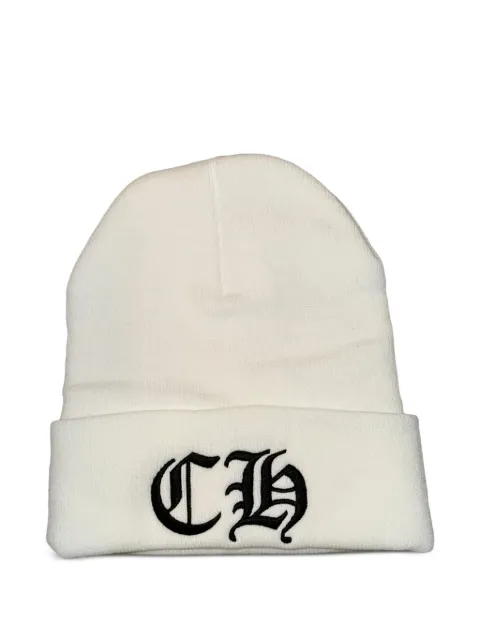 Chrome Hearts logo-embroidered beanie hat White CHRM1447
