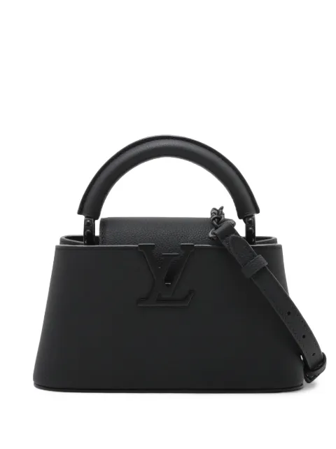 Louis Vuitton Pre-Owned 2021-2026 Taurillon Mini Capucines East West satchel Black TQAW1V7LEX2D7WF8