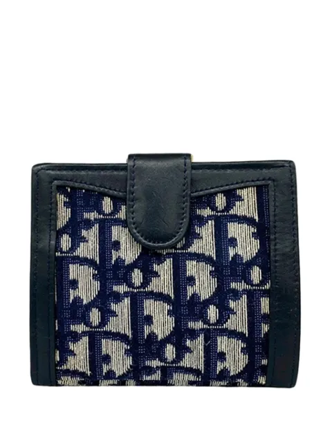 Christian Dior Pre-Owned 2010-2026 Oblique Canvas Bifold Wallet small wallets Blue CKOFK7UFWXG6PFGX