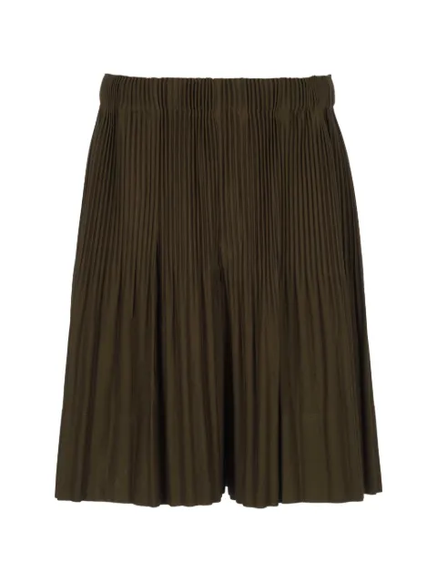 Homme Plissé Issey Miyake pleated wide-leg shorts Green HP66JF064