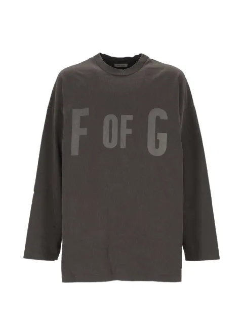 Fear Of God logo-print long-sleeve T-shirt Brown FG9M109968HWJ