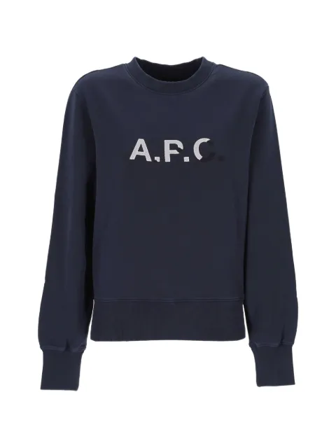 A.P.C. logo-embroidered sweater Blue COHGRF37021