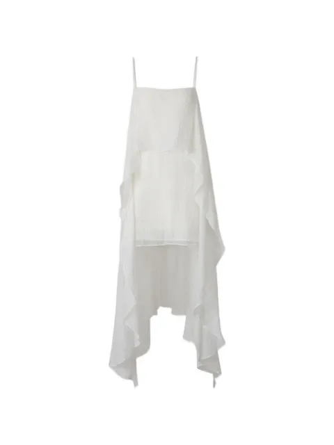 STAUD bead-embellished layered mini dress White R26P2249BS