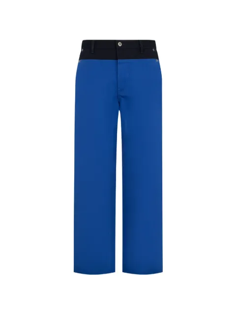 LOEWE contrast-waistband trousers Blue H526Y04WK2