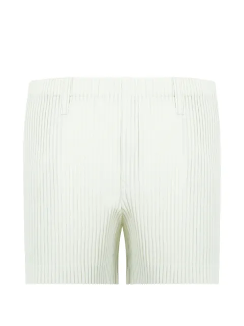 Homme Plissé Issey Miyake plissé-effect shorts Green HP66JF164