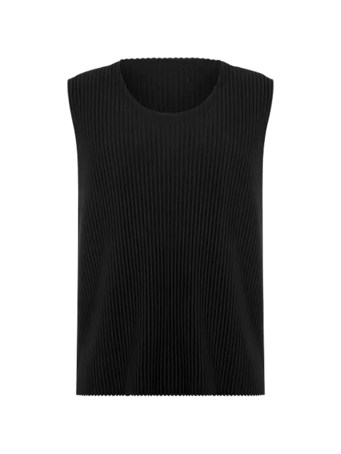 Issey Miyake pleated tank top Black HP66JK062