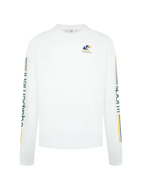 Casablanca graphic-print long-sleeve T-shirt White MPF26JTS06202