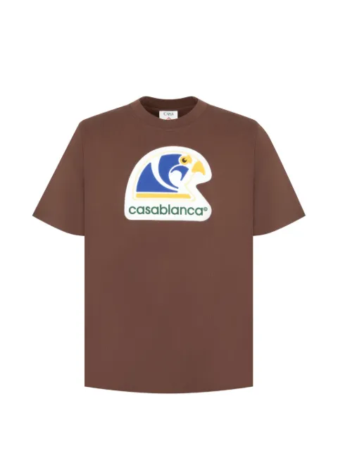 Casablanca appliqué T-shirt Brown MPF26JTS00110