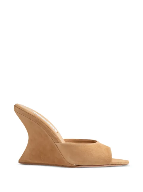 Aquazzura Bisous wedge mules Brown BISHIGW0SAA