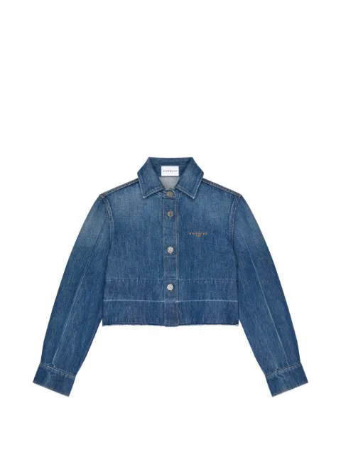 Givenchy raw-edge denim shirt Blue BW61N3517B