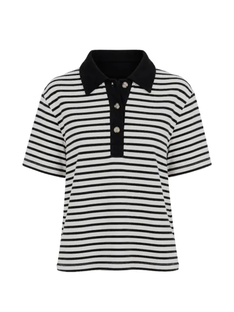 Xirena Kellie striped polo top White X6MSJ046