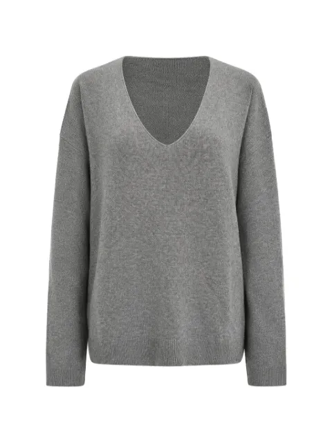 Le Kasha knitted V-neck sweater Green TIBET20945