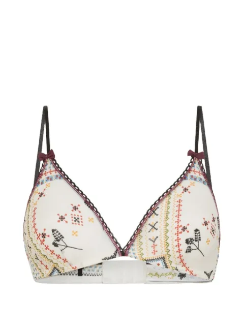 MOMONÌ Amethist printed triangle bra White 265MMOUN001265MO45