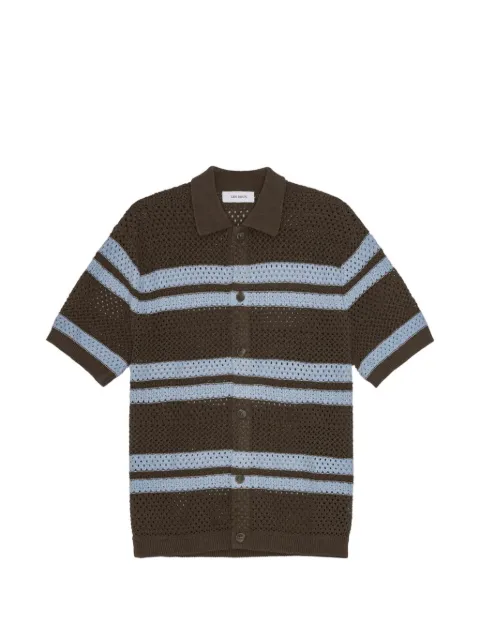Les Deux Gianni striped knit shirt Brown 1001304962