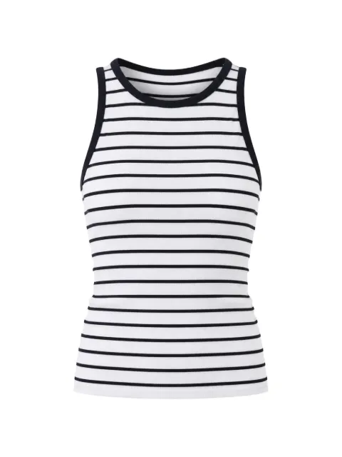 PATRICK ASSARAF striped ribbed tank top White W954R14B185