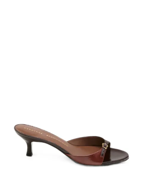 Dorothee Schumacher Crackle Shine buckle-detail heeled sandals Brown 550102